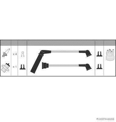 Jeu de fils d'allumage HERTH+BUSS JAKOPARTS J5380500