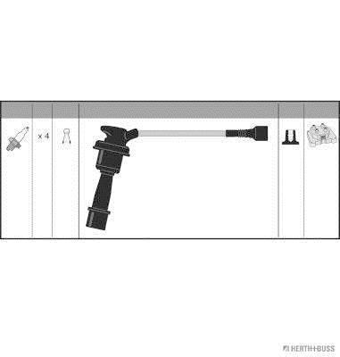 Juego de cables de encendido HERTH+BUSS JAKOPARTS ref. J5380501
