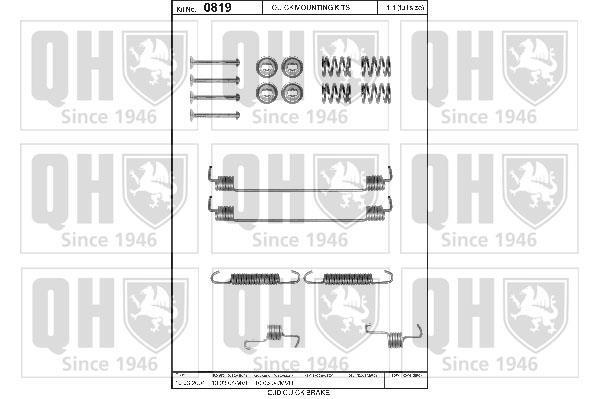 Kit d'accessoires pour mâchoire de frein à tambour QUINTON HAZELL ref. BFK456