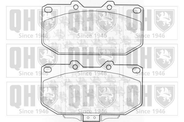 Jeu de 4 plaquettes de frein QUINTON HAZELL ref. BP1016