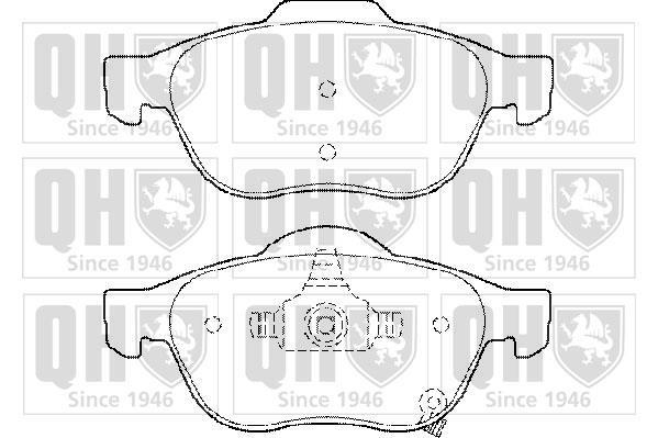 Jeu de 4 plaquettes de frein QUINTON HAZELL BP1458
