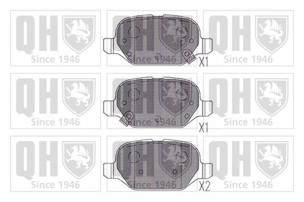Jeu de 4 plaquettes de frein QUINTON HAZELL BP1851