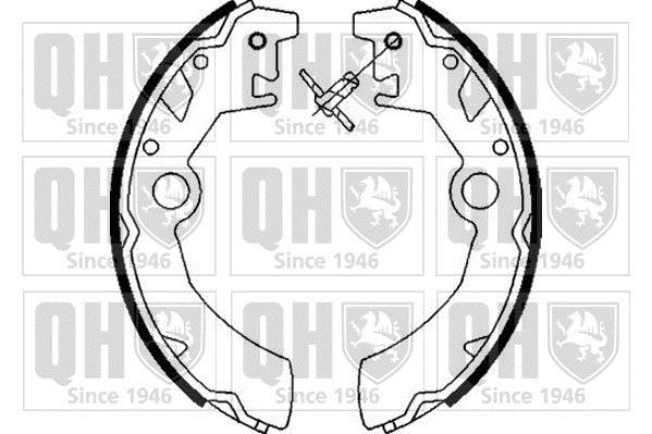 Jeu de 4 mâchoires de frein (Garniture de frein à tambour) QUINTON HAZELL ref. BS1046