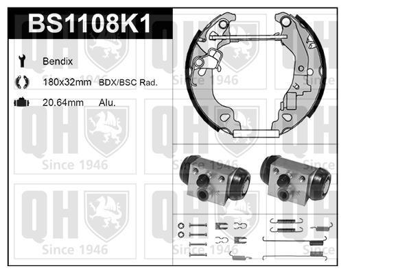 Kit de freins à tambours (Kit de frein arrière) QUINTON HAZELL ref. BS1108K1