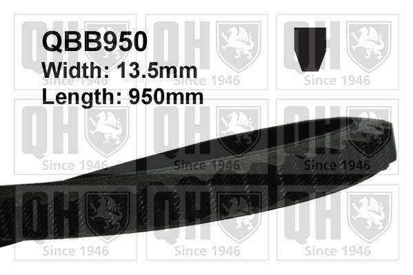 Correia trapezoidal estriada QUINTON HAZELL ref. QBB950