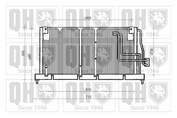 Condenseur, climatisation (Radiateur de climatisation) QUINTON HAZELL QCN123
