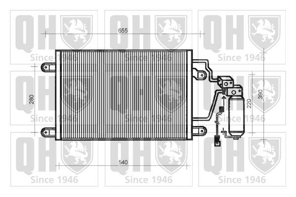 Condenseur, climatisation (Radiateur de climatisation) QUINTON HAZELL QCN3
