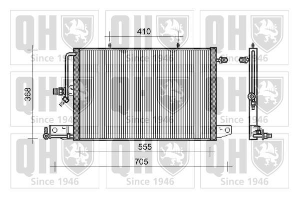 Condenseur, climatisation (Radiateur de climatisation) QUINTON HAZELL QCN71