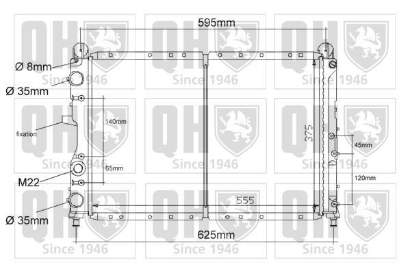 Radiateur moteur (Radiateur de refroidissement) QUINTON HAZELL ref. QER1078