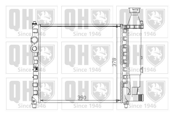 Radiateur moteur (Radiateur de refroidissement) QUINTON HAZELL ref. QER1255