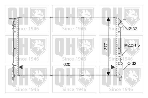 Radiateur moteur (Radiateur de refroidissement) QUINTON HAZELL ref. QER1323