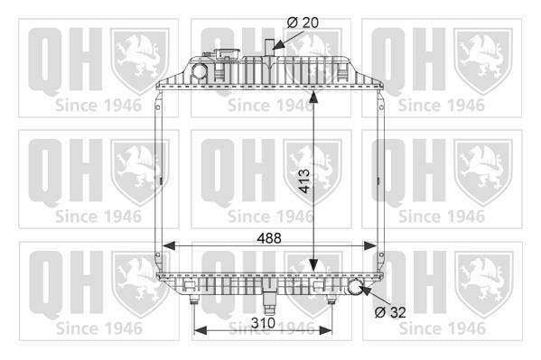 Radiateur moteur (Radiateur de refroidissement) QUINTON HAZELL ref. QER1719