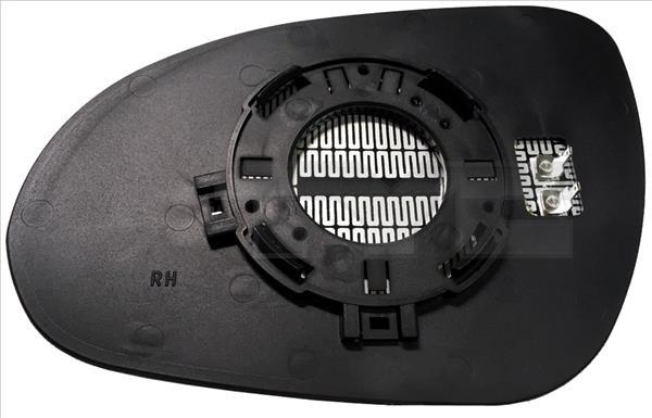 Verre de rétroviseur, rétroviseur extérieur TYC 313-0076-1