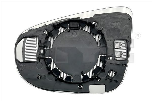 Verre de rétroviseur, rétroviseur extérieur TYC 337-0172-1