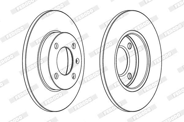 Disques de frein FERODO ref. DDF042C