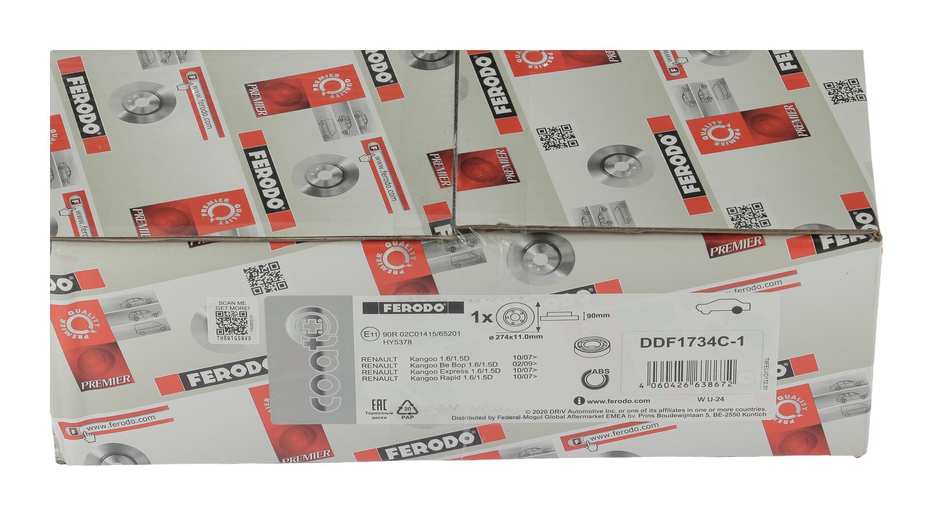 Disques de frein FERODO ref. DDF1734C-1