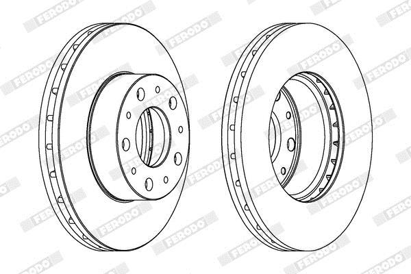 Discos de freno FERODO ref. DDF1800C