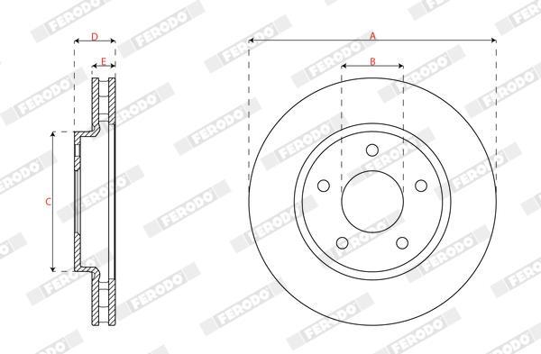 Disques de frein FERODO DDF1803C