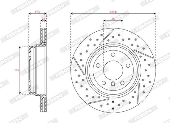 Disques de frein FERODO DDF2032C