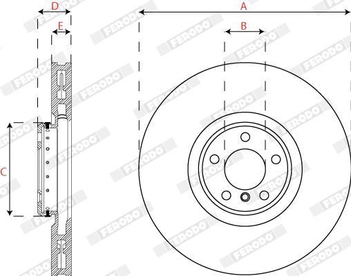 Discos de freno FERODO  ref. DDF2041LVC-1