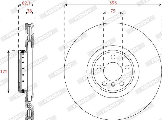 Discos de freno FERODO ref. DDF2041RVC-1