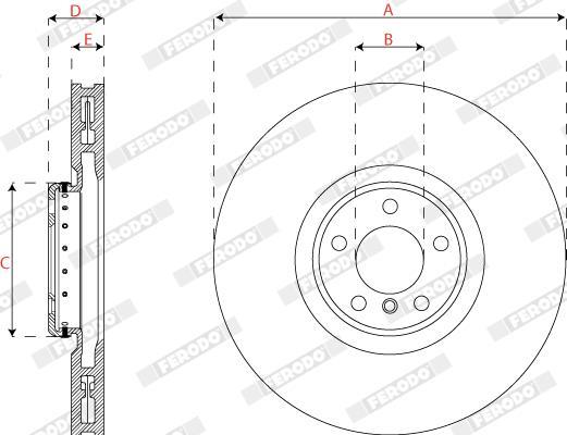 Discos de freno FERODO ref. DDF2041RVC-1
