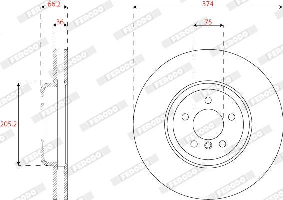 Discos de freno FERODO  ref. DDF2042LC-1