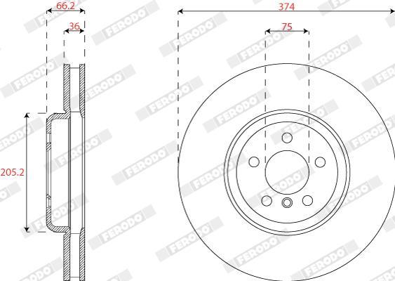 Disques de frein FERODO DDF2042RC-1