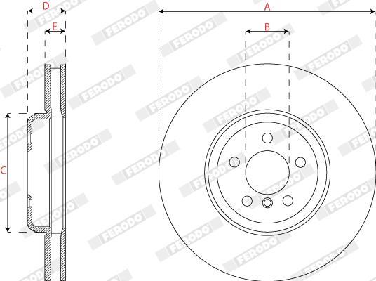 Disques de frein FERODO DDF2042RC-1