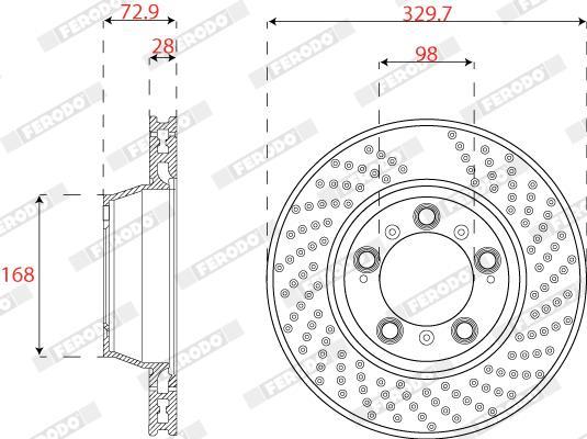 Disques de frein FERODO DDF2131LC-1