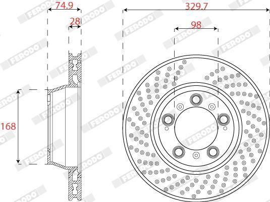 Discos de freno FERODO DDF2131RC-1