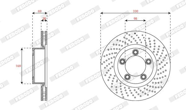 Discos de freno FERODO  ref. DDF2137RC-1