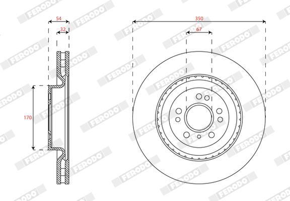 Disques de frein FERODO ref. DDF2206C-1