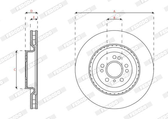 Disques de frein FERODO ref. DDF2206C-1