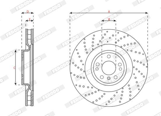 Discos de freno FERODO ref. DDF2207C-1