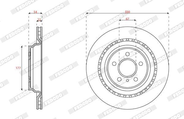 Discos de freno FERODO ref. DDF2208C