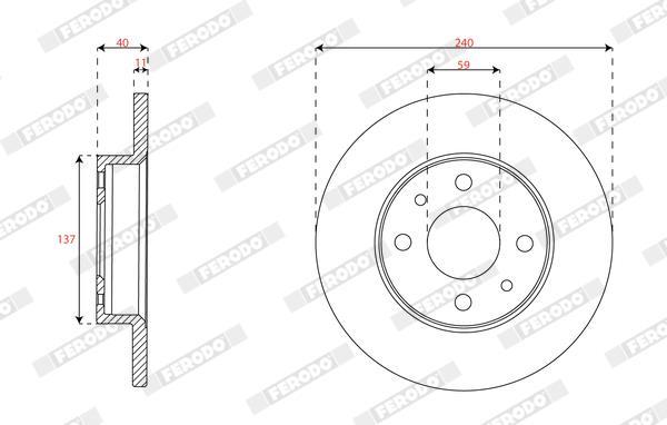 Disques de frein FERODO DDF2218C