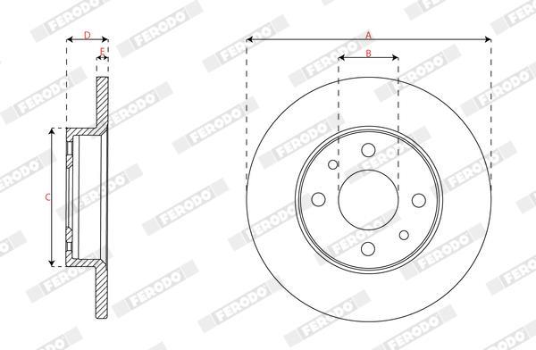 Disques de frein FERODO DDF2218C