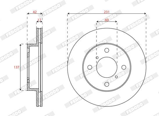 Discos de freno FERODO ref. DDF2225C