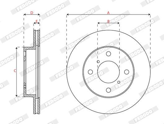 Discos de freno FERODO ref. DDF2225C