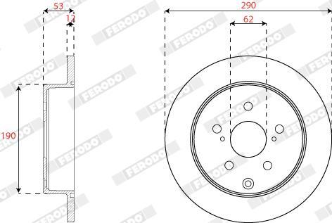 Disques de frein FERODO DDF2307C