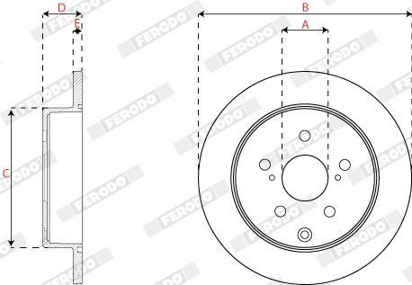 Disques de frein FERODO DDF2307C