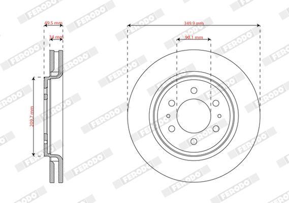 Discos de freno FERODO  ref. DDF2363C-1