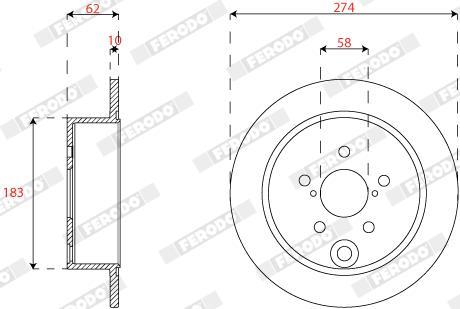 Disques de frein FERODO ref. DDF2560C