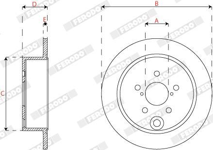 Disques de frein FERODO ref. DDF2560C