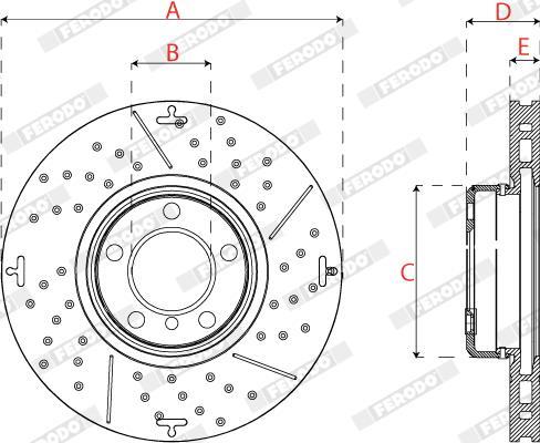 Discos de freno FERODO DDF2615VC-1