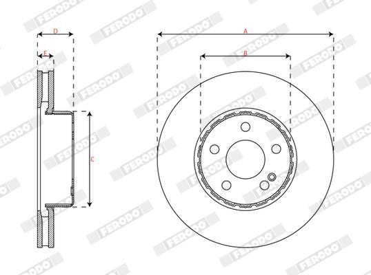 Disques de frein FERODO ref. DDF2629VC-1
