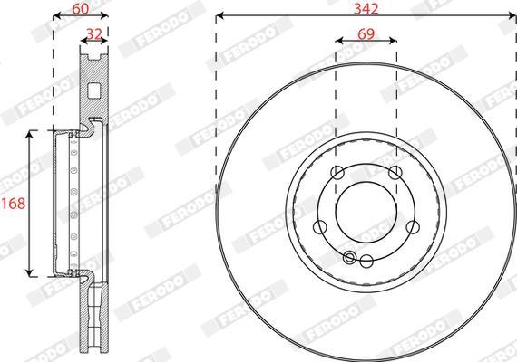 Disques de frein FERODO ref. DDF2713VC-1