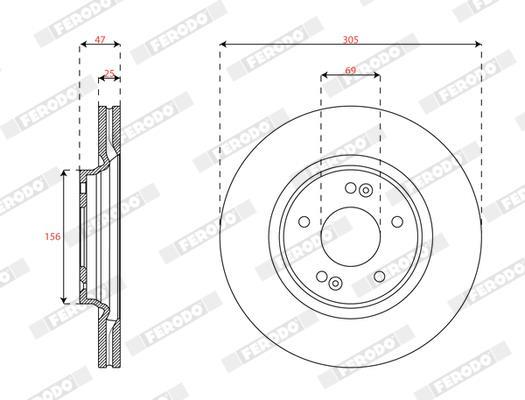 Discos de freno FERODO ref. DDF2718C