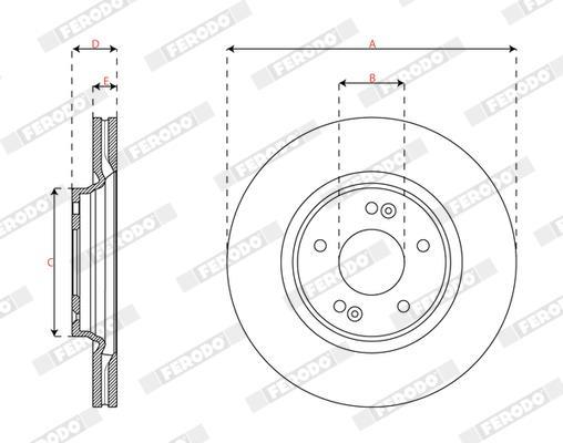 Discos de freno FERODO ref. DDF2718C